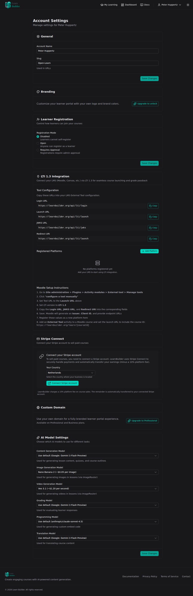 Account Settings - Branding